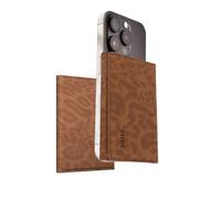 TECHMADE ETRES Wallet Flat Animalier - Portefeuille Femme Slim Léopard RFID, Ultra Mince, Porte-Cartes Compact, Poche pour Argent, marron