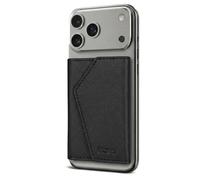 TECHMADE ETRES Wallet Smart ICON Easy - Portefeuille MagSafe avec porte-cartes RFID, Ultra-Slim, compatible avec iPhone, design minimal, noir mat, Saffiano Black, Taglia Unica, Contemporain