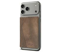 TECHMADE ETRES Wallet Smart ICON Easy - Portefeuille MagSafe avec porte-cartes RFID, Ultra-Slim, compatible avec iPhone, design minimal, noir mat, Jean marron, Taglia Unica, Contemporain