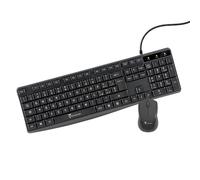 Techmade Kit combo clavier et souris sans fil pour Windows et Mac | souris ergonomique | clavier de taille standard | clavier | disposition italienne QWERTY (USB - connexion filaire)