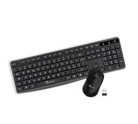 TECHMADE KM001 Kit combo clavier et souris sans fil pour Windows et Mac | souris sans fil | clavier taille standard | pavé | récepteur USB unique pour PC et ordinateur portable | disposition italienne