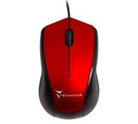 TECHMADE Souris optique USB avec fil noir TM-XJ15-BK - Souris filaire USB Plug & Play pour PC, ordinateur portable et ordinateur portable - Design ergonomique
