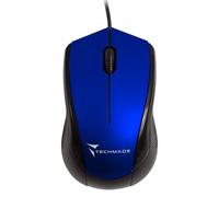 TECHMADE Souris optique USB avec fil noir TM-XJ15-BK - Souris filaire USB Plug & Play pour PC, ordinateur portable et ordinateur portable - Design ergonomique