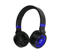Techmade - Casque Bluetooth Pliable avec Microphone Intégré, Radio FM et Emplacement Carte SD, Couleur Bleue