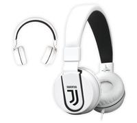 TECHMADE Juventus Football Casque Micro Inclus |on-Ear | avec Fil câble auxiliaire | Blanc/Noir | avec Adaptateur USB-c