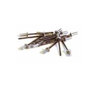 Techman - 100 rivets étanches alu/acier (tête plate) Ø 3,2 x 8 mm G