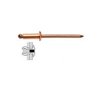 Techman Rivets cuivre/acier à tête plate Ø 4 x 12 mm 50 pièces G