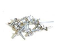 Techman - 75 rivets alu / acier à tête plate Ø 4,8 x 16 mm G