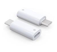 TechMatte Adaptateur USB C Pencil pour Apple Pencil 1ère Génération, Uniquement Compatible iPad 10e / 11e A16 2025, Adaptateur USB-C vers Lightning pour Chargement et Connexion (Lot de 2)