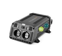 Technaxx Onduleur pour voiture TE16 Pur Sinus 1200W – Convertisseur 12V DC→230V AC, 2x230V + 2xUSB