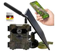 Technaxx 4G caméra de Chasse Nocturne TX-189 + Panneau Solaire 5W - 4MP FullHD, Détection de Mouvement PIR jusqu'à 12m, 18000 mAh, Vision Nocturne, Connexion Réseau Mobile 4G, Angle de Vue 100°