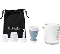 Technaxx Mini pompe à air rechargeable compacte TX-261 – 180 L/min, lampe LED 400 lm, 5 embouts