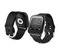 Technaxx Montre connectée TX-SW6HR – étanche Bluetooth, tracker fitness & cardio, anti-perte – Noir