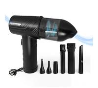 Technaxx Aspirateur à Main sans Fil avec dépoussiéreur à air comprimé, dépoussiéreur électrique Rechargeable 68 W TX-294 - Réglage de la Puissance en 3 étapes, lumière LED et 5 Buses