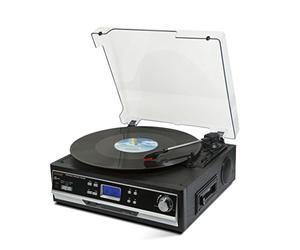 Technaxx Bluetooth Numériseur de tourne-disque & cassettes TX-22+, noir