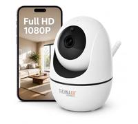 Technaxx Caméra IP TX-146 4882 – Full HD 1920x1080, Wi‑Fi/Ethernet, filaire/sans fil, PT d'intérieur