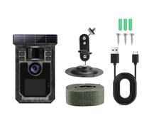 Technaxx Caméra de Surveillance Solaire Wildcam Wi-FI TX-326 pour la Faune Sauvage avec écran 1,77", Vision Nocturne, détecteur de Mouvement PIR, Batterie 5000 mAh, IP65, déclenchement en 0,4s