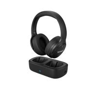 Technaxx Casque TV sans Fil avec Base de Charge - Casque Supra-auriculaire Bluetooth 5.4 avec Microphone, Batterie 30h, USB-C, entrée Optique et AUX - Idéal pour Les Personnes âgées, TV et Musique