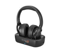 Technaxx Casque TV sans Fil avec Station de Charge - Casque Bluetooth 5.4 Over-Ear avec Microphone, 30h autonomie, USB-C, entrée Optique & AUX - Idéal pour téléviseur, Seniors & Musique - TX-350