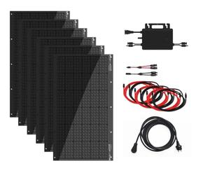 Technaxx Centrale Solaire Flexible pour Balcon 600W WiFi TX-270 - 6x 105W (630W) Modules Monocristallins, Conception en EVA sans Verre, Micro-onduleur 600W/800W, Surveillance via Application