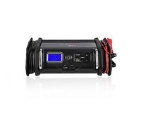 Technaxx Chargeur de batterie 10A avec compresseur d'air TX-193 - Chargeur de batterie 6-12V pour batteries auto et moto - Régulateur de pression numérique, coupure automatique, divers adaptateurs