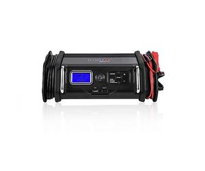 Technaxx Chargeur de batterie 10A avec compresseur d'air TX-193 - Chargeur de batterie 6-12V pour batteries auto et moto - Régulateur de pression numérique, coupure automatique, divers adaptateurs