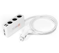 Technaxx Chargeur De Voiture 4 Ports USB avec 3 Prises Allume-Cigare - Charge Rapide, DC 12 V -24 V, Protection Contre Les Surtensions Et Les Surintensitése - Adaptateur Allume-Cigare TE11