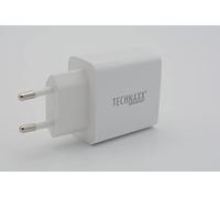 Technaxx Chargeur USB 18W QC 3.0 - Adaptateur USB-A Charge Rapide pour Smartphone & Tablette - Design Compact de Voyage - Protection Surchauffe & Surtension - Blanc - Modèle TX-197