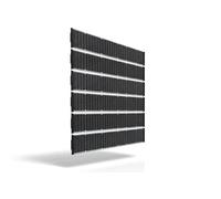 Technaxx Clôture solaire bifaciale 480W - 6x 80W modules solaires monocristallins PERC pour clôtures 2,5m - Protection visuelle & production d’énergie - Kit d’extension 480W - TX-357
