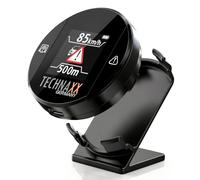 Technaxx détecteur de Radar avec Blitzer.de- Dispositif d’Alerte routière avec écran, alertes de Vitesse et de Danger, Affichage en Temps réel, Compatible Apple CarPlay et Android Auto - TX-388