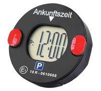 Technaxx Disque de stationnement électronique avec capteur de Mouvement - Horloge de Parking Automatique, Fixation magnétique, autonomie Longue durée & Changement Automatique Heure été/Hiver - TX-353