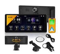 Technaxx Écran CarPlay & Android Auto sans Fil 10,26 Pouces avec Dashcam - Écran Autoradio Portable avec Caméra Full HD, Bluetooth 5.0, Transmission AUX&FM, Écran Tactile, Support Pare-Brise - TX-367