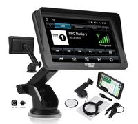 Technaxx Écran CarPlay & Android Auto sans Fil avec Radio Dab - Écran Tactile 7 Pouces pour Voiture, Bluetooth 5.0, Transmission Audio FM & AUX, Radio Numérique, Support Pare-Brise - TX-361