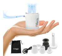 Technaxx Mini Pompe à Air Rechargeable TX-261 - Pompe électrique compacte avec débit 180 L/Min, Lampe LED Camping intégrée Jusqu’à 400 lumens, 5 Embouts, Batterie Rechargeable - idéale pour Camping