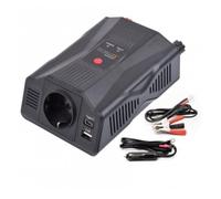 Technaxx Onduleur automobile 12V vers 230V 300W, inverseur, TÜV TE24 | 600W de puissance de crête, prise Schuko, USB-A et USB-C, design compact, idéal pour voiture, camping-car, camping, bateau