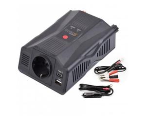 Technaxx Onduleur automobile 12V vers 230V 300W, inverseur, TÜV TE24 | 600W de puissance de crête, prise Schuko, USB-A et USB-C, design compact, idéal pour voiture, camping-car, camping, bateau