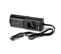 Technaxx Onduleur de Voiture 200W, Convertisseur de Tension 12V à 230V avec 2X Ports USB, 1x Prise Schuko, Haute/Basse Tension & Protection Contre Les Surcharges - Transformateur TE21