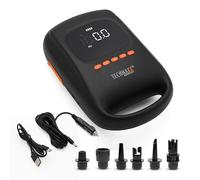 Technaxx Pompe électrique Sup 20 PSI, Pompe à air sans Fil Rechargeable pour Planches de Paddle, Bateaux gonflables & tentes, écran numérique, arrêt Automatique, Batterie 7500mAh, 6 Embouts - TX-266
