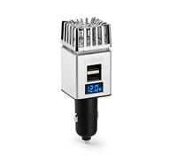 Technaxx Purificateur d'air de voiture 12/24V, 2x USB - Chargeur rapide 3.0, équilibre ionique, élimine la fumée de cigarette, les odeurs d'animaux domestiques - Désodorisant portable TX-130