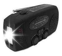Technaxx TX-238 Radio d'urgence AM, FM radio d'urgence manivelle, panneau solaire, lampe de poche, r