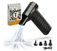 Technaxx Souffleur Air Électrique Rechargeable 80W Air Duster jusqu’à 100000 tr/min avec 3 Vitesses 5 Embouts USB-C pour Nettoyage PC Clavier Voiture Caméra Souffleur Sans Fil TX-391