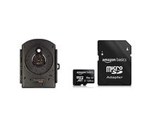 Technaxx Time Lapse Caméra - Microphone et Haut-Parleur Intégrés Capture Vidéo FullHD Fonctionne sur Batterie & Amazon Basics - Carte mémoire Micro SDXC 128 Go avec Adaptateur Grand Format, A2, U3