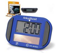 Technaxx TX-337 Disque de stationnement électronique solaire - Horloge automatique pour voiture avec capteur de mouvement, double écran, charge solaire et batterie incluse - Accessoire de stationnemen