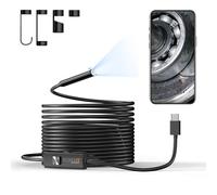 Technaxx Caméra endoscopique TX-386 USB-C – Câble semi-rigide 5 m, 8 LED réglables, IP67, HD