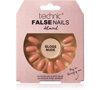 Technic Cosmetics False Nails Almond Faux ongles Gloss Nude 24 pcs