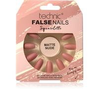 Technic Cosmetics False Nails Sqarletto Faux ongles Matte Nude 24 pcs
