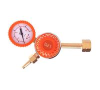 TECHNIC Réducteur de Pression d'Air pour Propane Butane Régulateur de Gaz GPL pour Cuisine avec Grille de Puits de Feu avec Vanne de Sécurité Manomètre Débit Max 5 m3/h Pression d'entrée 25 bar