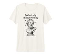 Technically Still Thinking Socrate Philosophie Humour T-Shirt Haut de Gamme