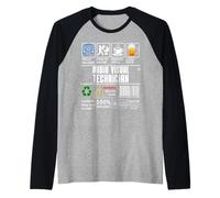 Technicien audiovisuel Compétences d'étiquettes d'emploi Sarcasme Café Bière Manche Raglan