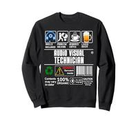 Technicien audiovisuel Compétences d'étiquettes d'emploi Sarcasme Café Bière Sweatshirt